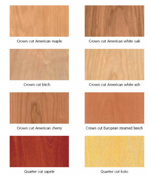 Choices of veneer finishes for acoustic doorsets
