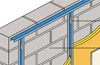 Sound proofing a wall with an independent steel or timber stud system