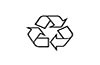 black recycled logo