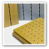 Woodsorption veneer faced perforated sound absorbing wooden panels