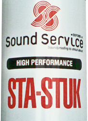 front of Sta-Stuk can with Sound Service name and SS logo