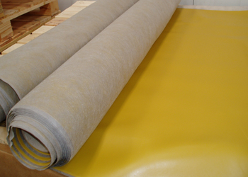 two rolls of T50 fire resistant soundproofing mat one being unrolled