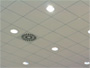 Tilesorption sound absorbing tiles fitted in suspended ceiling - close-up