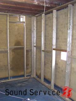 Sound proofing a wall with independent timber stud prior to inserting SoundBlocker Quilt or Acoustic Mineral Wool
