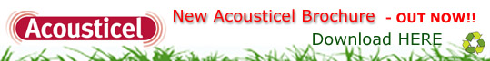 Acousticel logo and Acousticel Brochure download link